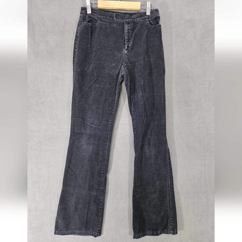 Zara Basic Corduroy Bootcut Career Pants Size 4 Black